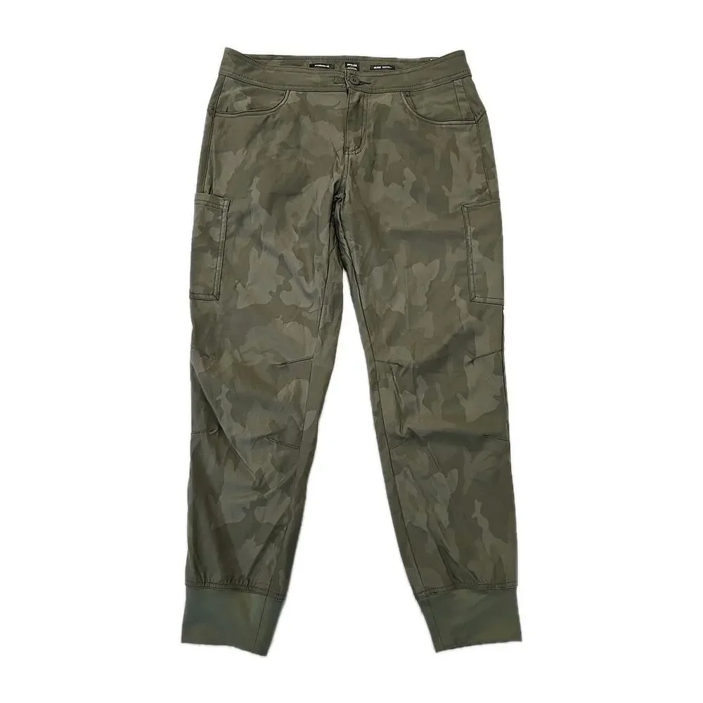 Prana Halle Jogger II Pants 10 Sage Green Camo Gorpcore Outdoor Utility Hiking